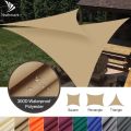 5x5x5/2x2x2M Waterproof Sun Shelter Triangle Sunshade Protection Outdoor Canopy Garden Patio Pool Shade Sail Awning Shade Cloth. 