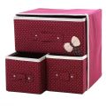 3 Drawer Fabric Storage Box Organizer Makeup organizer socks undergarments multipurpose organizer ( 30 * 30 * 20 cm.). 