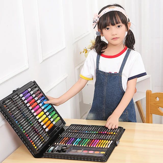 168/150%20pcs%20colouring%20kit,%20Painting%20&%20Drawing%20Art%20Box%20consits%20Oil%20pastels,%20Crayons,%20%20Pencil%20colours%20,%20Markers%20,water%20colours,%20paper%20pins%20,%20sharpner%20etc%20kids%20multifunctional%20box%20set%20creative%20school%20gift%20stationery%20-%20Image%207
