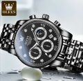 O'levs Watches for Men Diamond Business Dress Analog Quartz Stainless Steel Date Luxury Casual Fashion Wrist Watch Waterproof Luminous.