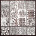 Bview Art 16 Reusable Textured Painting Stencils - Creative Scrapbooking & Journal Decoration Kit. 