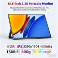 XAITH UCKY 13.5" Portable Monitor 2K 16:10 WQXGA 2256x1504 Matte IPS 100%sRGB 400nits Ultra Slim Lightweight External Second Scr.