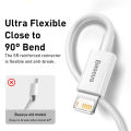 Baseus USB Cable For iPhone Cable 11 12 Pro Max Xs Xr X SE 8 7 6 Plus 6s Data Wire Cord Fast Charger Cable For iPad Air mini 4.