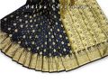 Silk semi katan saree for women/tangail silk saree/black semi katan saree.