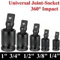 360° Impact Universal Joint-Socket Set Swivel Knuckle Joint Air Wobble Socket Adapter Extension Electric Wrench 1/2 3/8 1/4. 