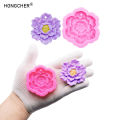 Peony Rose Closet Plaster Aromatherapy Pendant Silicone Mould Flower Car Rearview Mirror Decoration Pendant Drip Molds.