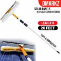 Solar cleaning brush 20 foot Solar Panels Cleaner with 7ft to 20ft Long Aluminum Extendable Rod with Wiper & Cleaning Duster. 