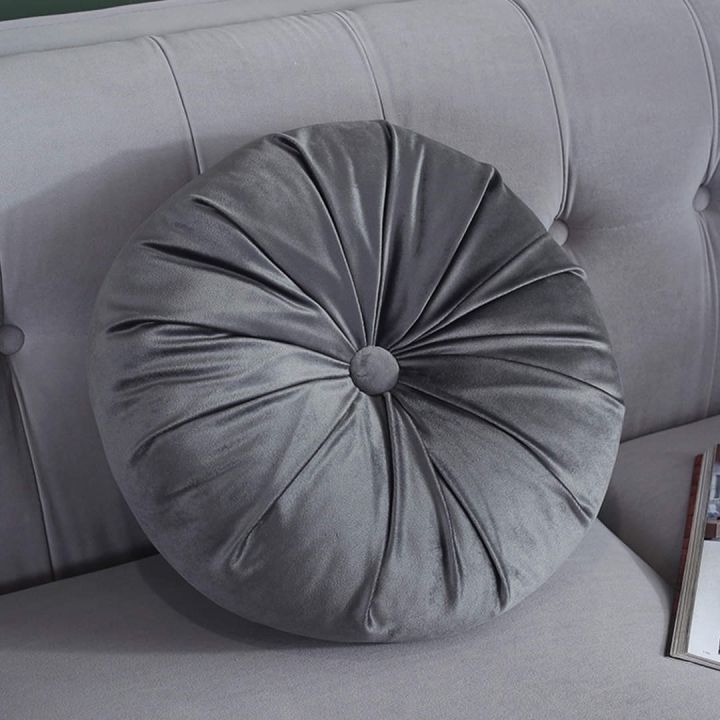 Round Velvet Pumpkin Cushion, Soft, Non-Slip, Sofa/Chair/Car Use