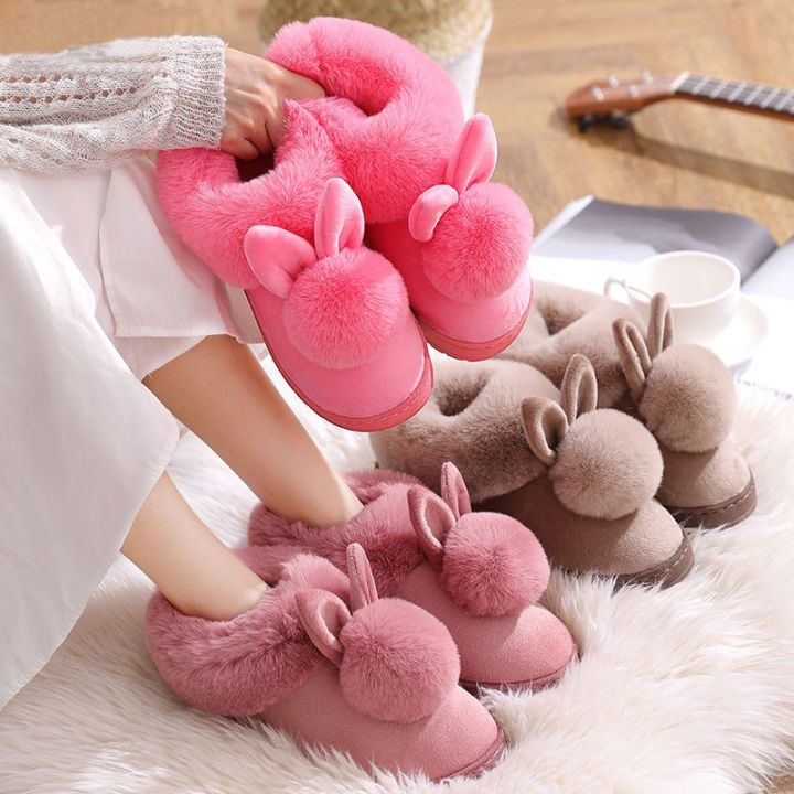 Winter%20Warm%20Home%20Fur%20Boots%20Womens%20Indoor%20Home%20Rabbit%20Shoe%20Furry%20Ears%20Footwear%20Indoor%20Bedroom%20Flat%20Heels%20Fluffy%20Ankle%20Boots%20-%20Image%206