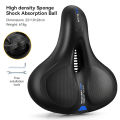 ROCKBROS Bicycle Saddle Rainproof PU Surface Soft Memory Sponge Shockproof Cycling Seat MTB Saddle Reflective Bike Saddle Seat. 