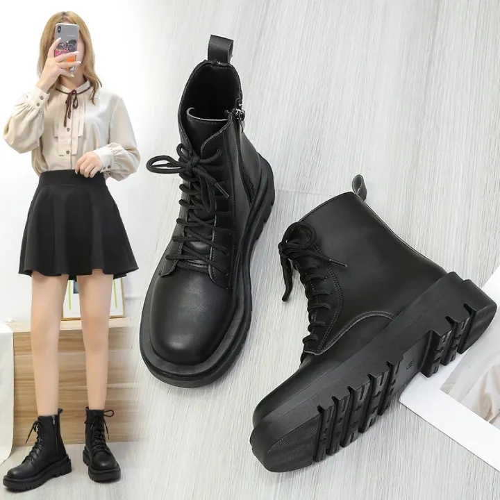 New%20Women's%20Platform%20Shoes%20Autumn%20Round%20Toe%20Side%20Zipper%20Ankle%20Boots%20for%20Women%20Casual%20Sneakers%20Outdoor%20Women's%20Platform%20Boots%20-%20Image%202