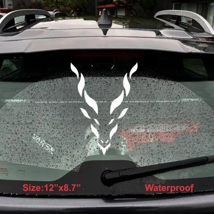 Markhor Big Size (White Sticker), Markhoor Car Sticker, Mar Khoor Car Sticker, Car Accessories,