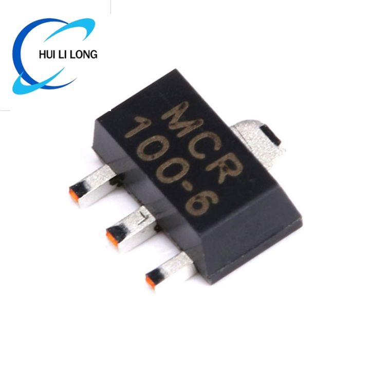 10pcs/lot MCR100 MCR100-6 400V/0.8A MCR100-8 600V SOT-89 MCR 100-6 100-8 Silicon Controlled Rectifier Thyristor Transistors