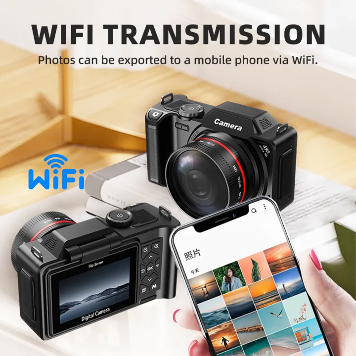 4K%20Digital%20Camera%20for%20Photography%20Compact%20Vlogging%20Camera%20Flip%20Screen%203''%20180%C2%B0%20Flip%20Screen%20CCD%20Intelligent%20Beauty%20Selfie%20Filters%20-%20Image%204
