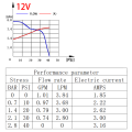 Small DC12V 40PSI Motorhome Booster Diaphragm Pump Boat Self-priming Pump, High Pressure Cleaning, Irrigation, Beverage Machine. 