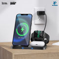 HoCo CW33 3 in1 wireless charger 15W fast charging station wireless charging dock earphone charger phone charger watch. 
