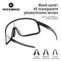 ROCKBROS Photochromic Glasses  HD Large-frame Lens Sunglasses MTB Glasses Road Bike Cycling UV400 Goggles Bicycle Sports Eyewear. 