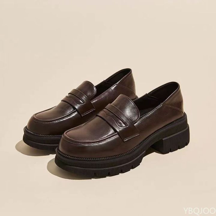 Women's%20Casual%20leather%20Shoes%20Fashion%20Thick%20soled%20Pumps%20Solid%20Color%20Breathable%20Loafers%20Fashion%20comfort%20ladies%20high%20heels%20Zapatos%20-%20Image%204