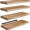 1pc Floating Shelves Wooden Wall Mounted Storage Shelf Deeper Thicker Bathroom Shelves for Living Room, Bedroom, Kitchen. 