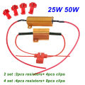 2/4Set 25W 50W Load Resistor For LED Bulb Reverse Light Turn Signal Fog Lam 25w 50w Wirewound Aluminum Resistor. 