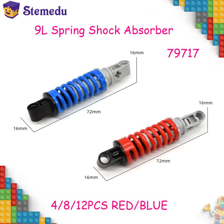 4PCS/Set 9L Spring Shock Absorber Technical Building Blocks Parts 79717c01 Car Model MOC Bricks Modified Motorcycle Accessories