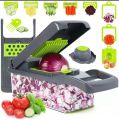 Kitchen Ideas 14 In 1 Vegetable Slicer, Stainless Steel Blades, Adjustable, Vegetable Cutter, Kitchen Tool. 