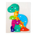 3D Puzzles Dinosaur Animal Vehicle Wood Jigsaw Puzzle Game Kids Learning Montessori Educational Toys Baby Wooden Toys. 