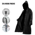 1Pcs EVA Unisex Raincoat High Quality Thickened Waterproof Rain Coat Women Men Black Camping Waterproof Rainwear Suit 145x70cm.