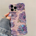 Retro Oil Painting Phone Case For iPhone 13 14 15 16 ProMax 12 11 Luxury Flower Print Shockproof Silicone Cover Artistic Decor. 
