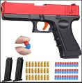 Glock gun Soft Bullet Toy Gun Shell Ejection Foam Darts Blaster Pistol. 