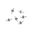 20/100pcs 3-12mm Stainless Steel Blank Post Earring Studs Base Pins With Earring Plug Findings Ear Back For DIY Jewelry Making. 