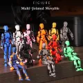 Multi-Jointed Movable Shapeshift Robot 3D Printed Mannequin Lucky 5 Character Action Figures Toys Parent-children Game For Gifts. 