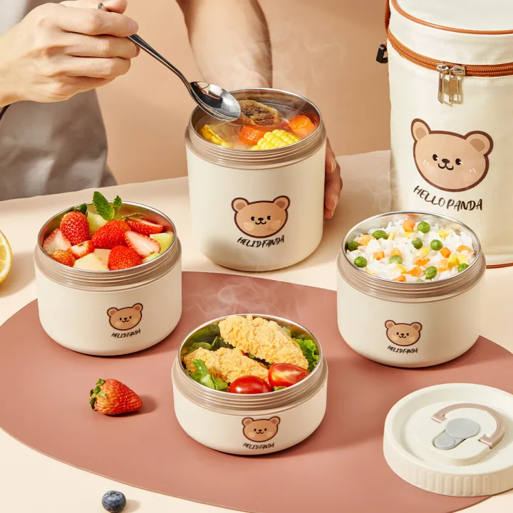 WORTHBUY%20Portable%20Insulated%20Lunch%20Box%20304%20Stainless%20Steel%20Fruit%20Salad%20Food%20Container%20Leak-proof%20Bento%20Box%20Microwave%20Heatable%20-%20Image%202