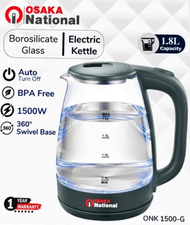 Automatic Illuminating

Glass Electric Steel Kettle 1.8 Ltrs