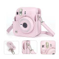 PU Leather Soft Protective Case for Instax Mini 12 Camera with Shoulder Strap  Film Camera Travel Bag. 