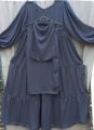 stylish georegette grey abaya with hijab niqab set. 
