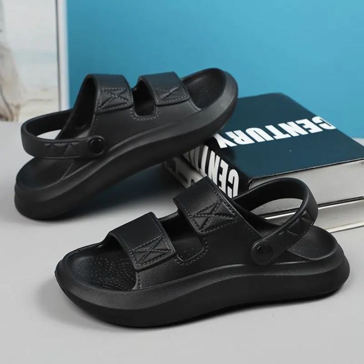2026%20High%20Quality%20Summer%20Fashion%20Solid%20Color%20Convenient%20Men's%20Lightweight%20Slip%20on%20Casual%20Wear%20Resistant%20Large%20Size%20Sandals%20-%20Image%203