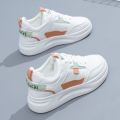 leather breathable casual sports white shoes,. 