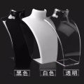 Acrylic Portrait Model Jewelry Display Stand - Necklace Pendant Earring Holder Shelf for Decorative Exhibition. 