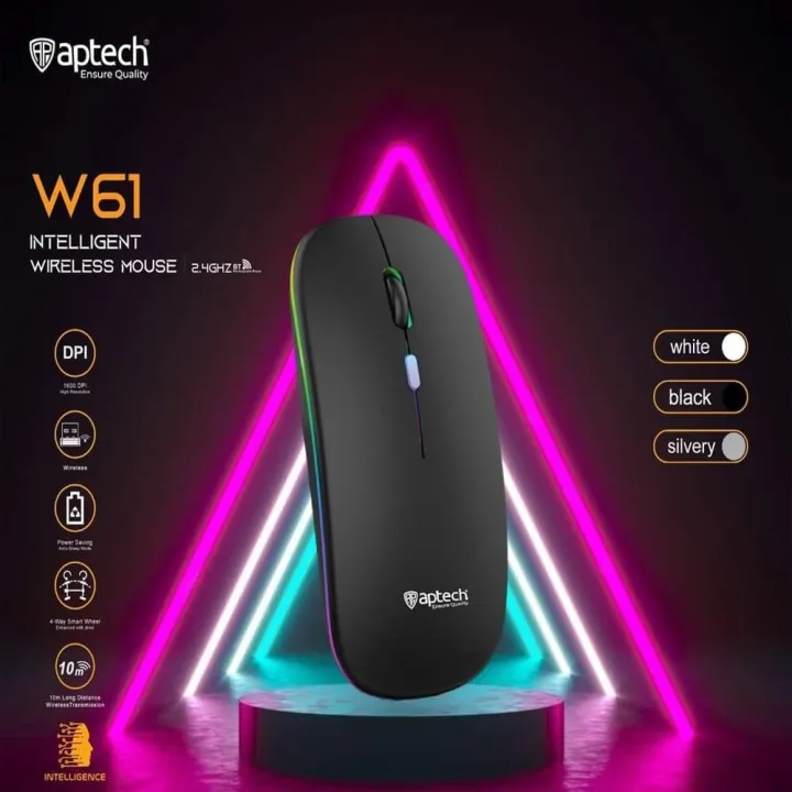 Aptech%20W61%20Wireless%20Rechargeable%20Silent%20and%20Bluetooth%20RGB%20Mouse%20-%20Image%202