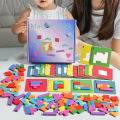 3D Puzzle Two-person Interactive Desktop Game Tangram Math Toys Building Blocks Board Color Shape For Kids . 