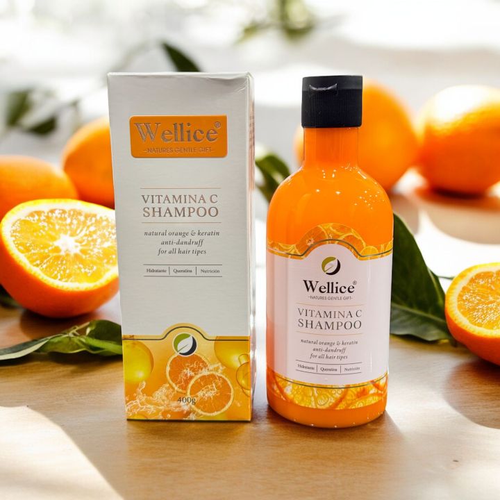 Wellice Wellice Vitamin C Shampoo 400g / For Keep Safe Hair and looks Beautiful ...