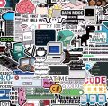15/30/50pcs Funny programming stickers java cloud language internet decals diy skateboard luggage phone journal laptop stickers. 