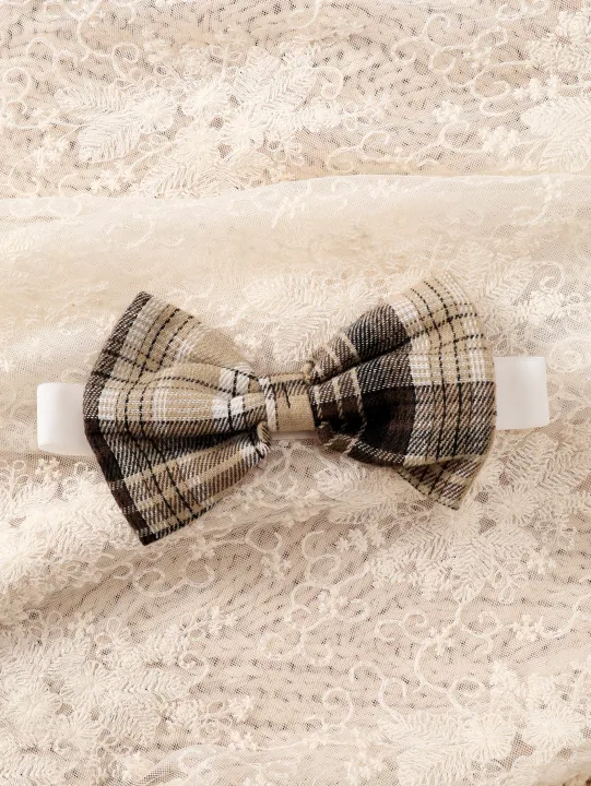 New%20Baby%20Girl%20Spring%20And%20Autumn%20Black%20Checkered%20Fake%20Two-piece%20Big%20Bow%20Headband%20Dress%20For%20Daily%20Outdoor%20Wear%20-%20Image%206