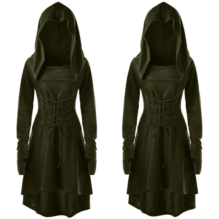 Medieval%20Cosplay%20Renaissance%20Archer%20Costumes%20Hooded%20Robe%20Lace%20Up%20Pullover%20Long%20Hoodie%20Dress%20Cloak%20Halloween%20Party%20-%20Image%202