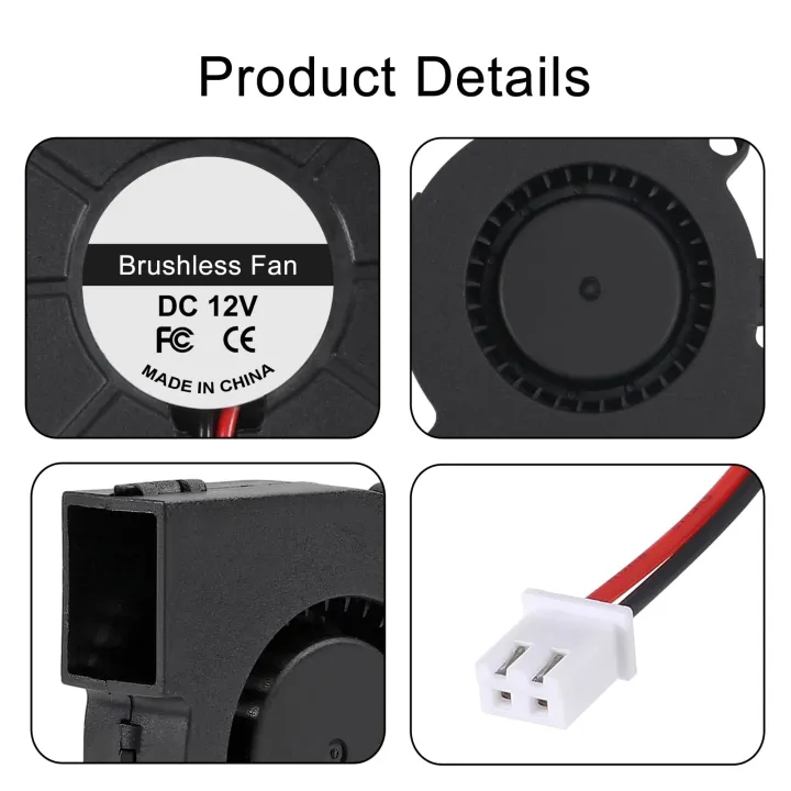 12/24V%20DC%205015%20Blower%20Fan%2050mmx15mm%20Blower%20Turbine%20Turbo%20Dual%20Ball%20Bearing,%20Cable%20Brushless%20Cooling%202PIN%20for%203D%20Printer%20-%20Image%203