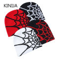 Spider Pattern Knitted Hat Beanies Hat Street Pullover Hat for Men Women Winter Outdoor Riding Sports Hat Elastic Skullies Hat.