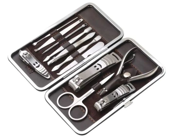 Grooming Kit Nail Pedicure Set Professional, 12pcs ar set Stainless Steel Nail Cutting Machine Kit,unique 12pcs ar Nail Cutter,002