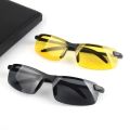 Men Night Vision Glasses for Driving Yellow Glasses PC Frame Sunglasses Outdoor Glasses To Handle At Night Anti Glare Gafas.
