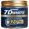 7D White Hydroxyapatite Tooth Powder | 20% nHAP | Deeply Cleans Teeth with Charcoal & Mint for Fresh Breath. 